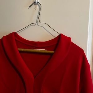 Red mid sleeve dress